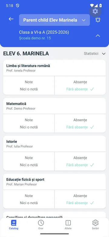 Catalogul copilului
